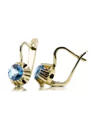 Des boucles d'oreilles Bijoux vintage Aigue-marine Or jaune 14 carats vec027y